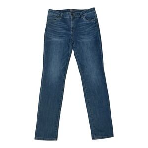 7 For All Mankind Womens Adrian Straight Leg Dark Wash Denim Jeans Sz 8